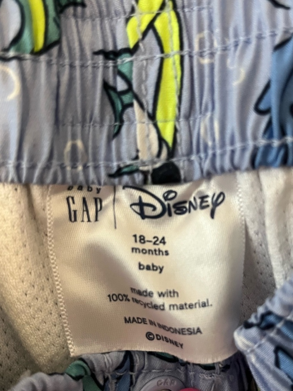 Baby GAP x Disney Mickey Mouse Swim Shorts with Vibrant Neon Print - Picture 5 of 5